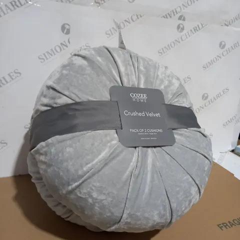 COZEE HOME CRUSHED VELVET PACK OF 2 CUSHION