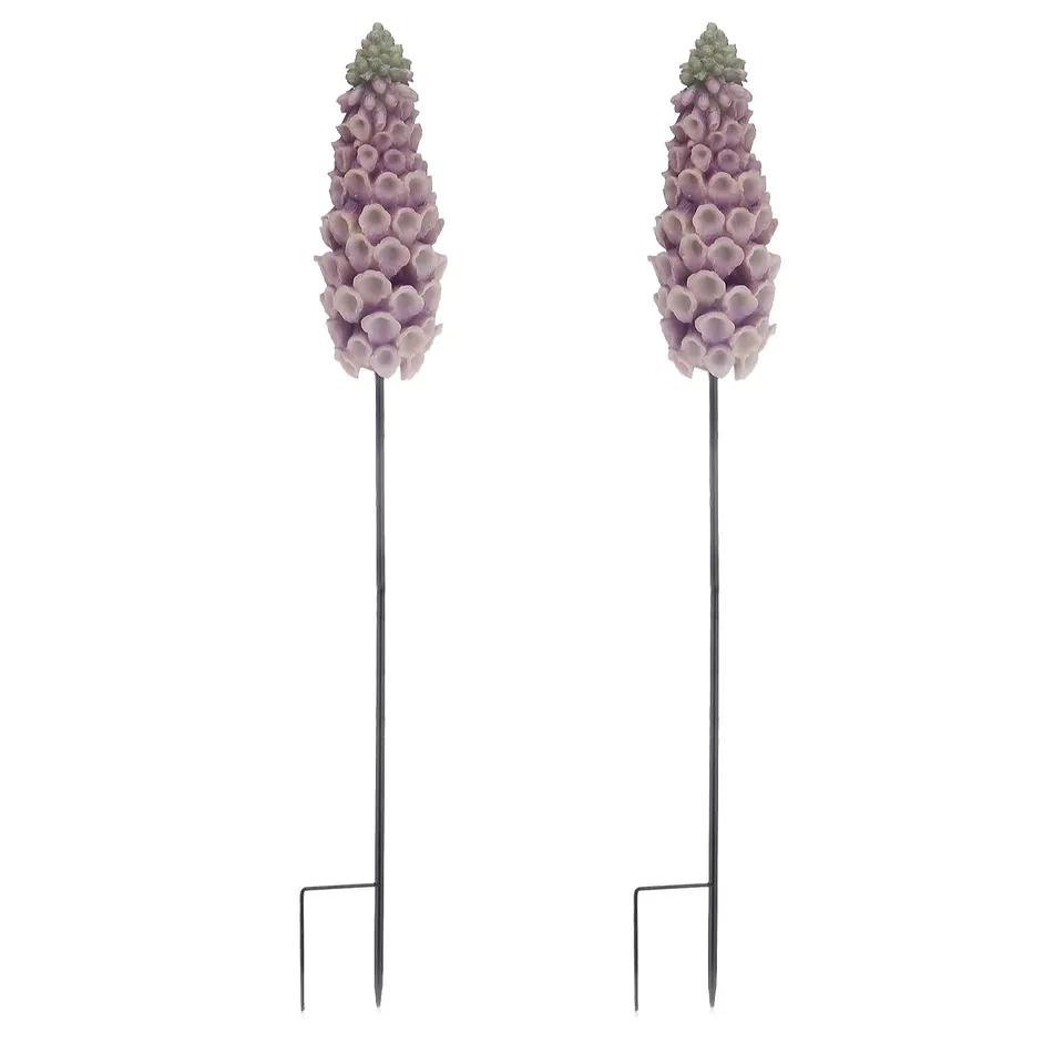 MY GARDEN STORIES SET OF 2 FOXGLOVES GARDEN STAKES