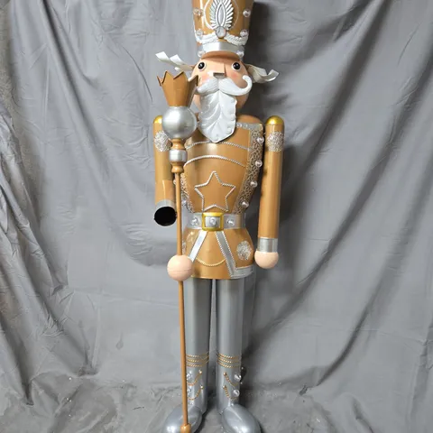 INLIT GIANT NUTCRACKER GOLD/SILVER - COLLECTION ONLY