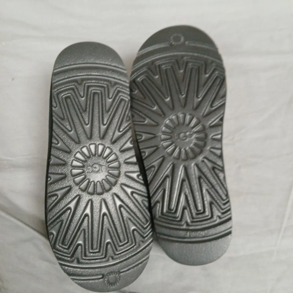 PAIR OF UGG FLEECE SLIDERS IN BLACK - UK 3