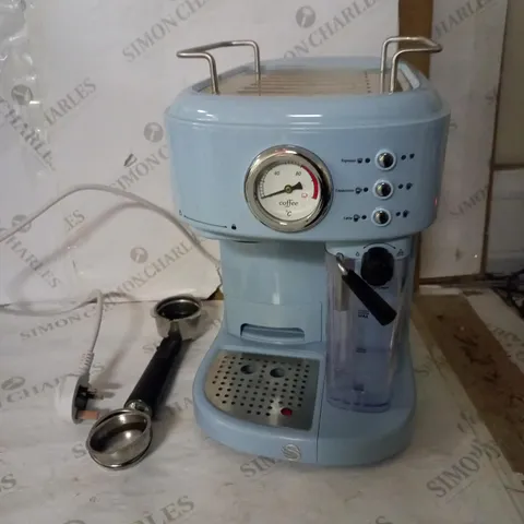 SWAN RETRO BLUE ESPRESSO COFFEE MACHINE
