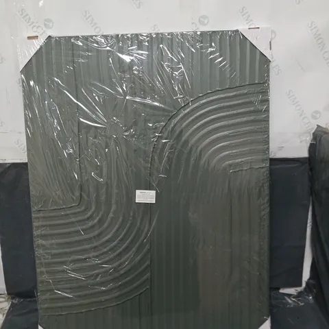 DARK GREEN RIBBED HAND PAINT 60X80CM