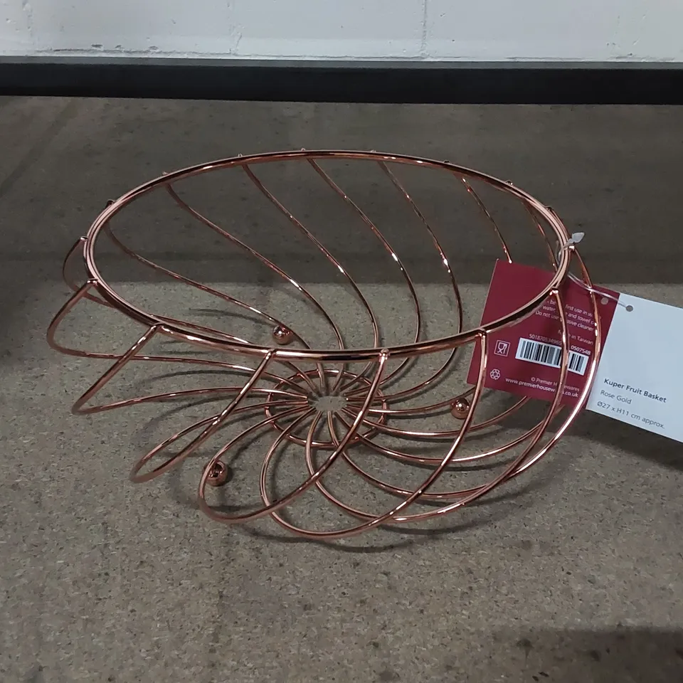 BOXED COPPEDGE METAL SPECIALTY FRUIT BASKET 