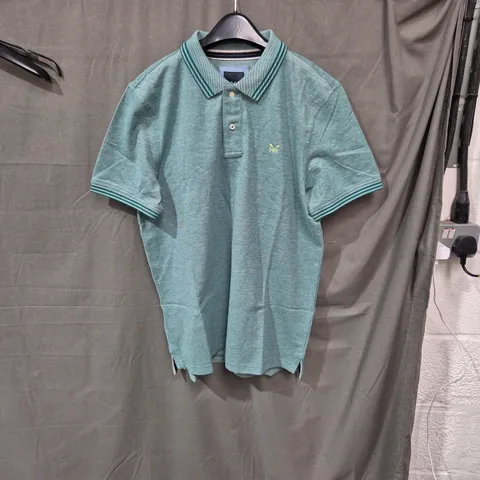 CREW CLOTHING COMPANY POLO SHIRT – TEAL, SIZE L, MEN'S