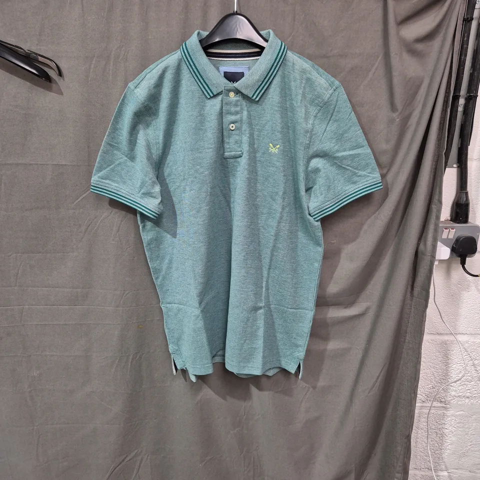 CREW CLOTHING COMPANY POLO SHIRT – TEAL, SIZE L, MEN'S