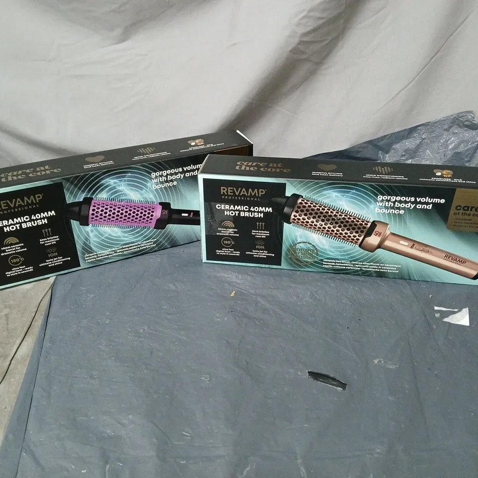 15 X REVAMP CERAMIC 40MM HOT BRUSH BOXED DIFFERENT COLOURS 