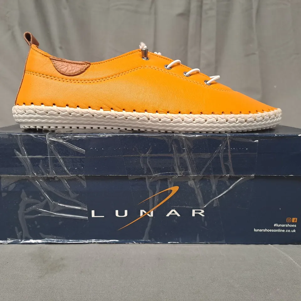 BOXED PAIR OF LUNAR SHOES IN MUSTARD UK SIZE 6