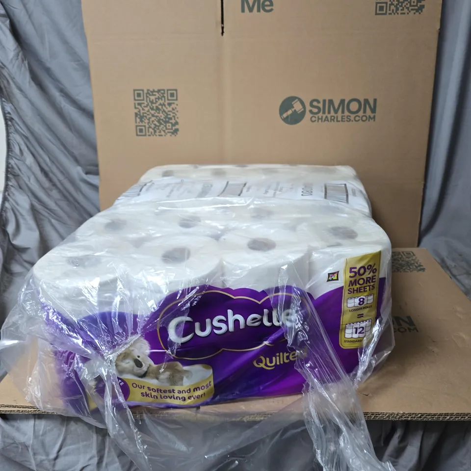 CUSHELLE QUILTED TOILET ROLL – 8 MEGA ROLLS X 4