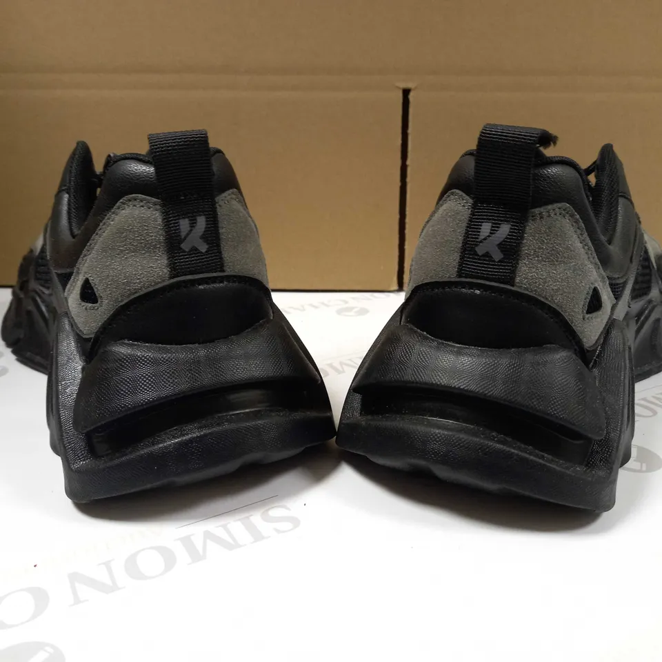 KOI BLACK CHUNKY VEGAN TRAINERS 