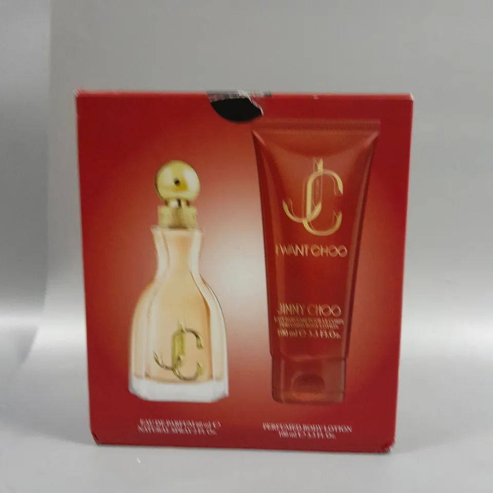 BOXED JIMMY CHOO I WANT CHOO 60ML EAU DE PARFUM GIFT SET RRP £72