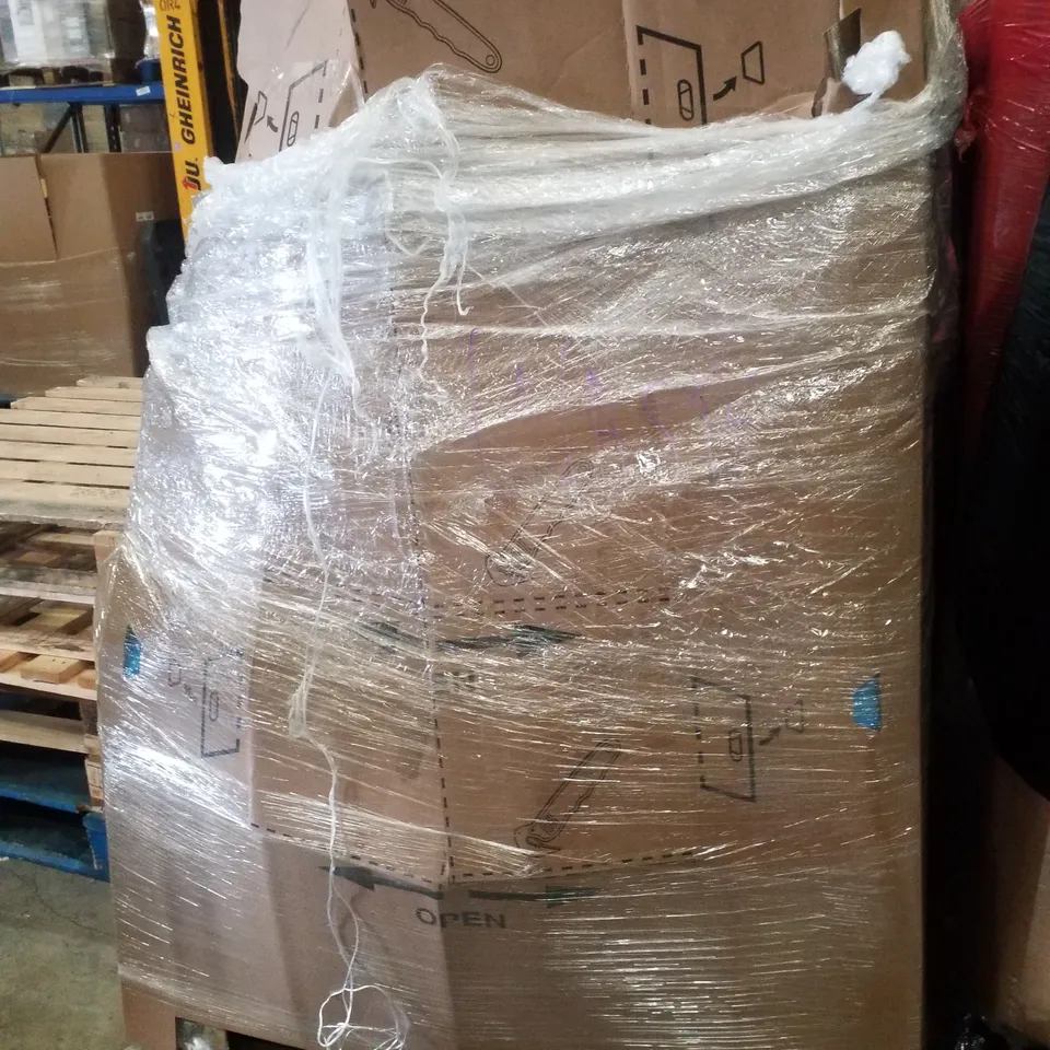 PALLET CONTAINING ASSORTED PRODUCTS INCLUDING ECO HEATER, DUAL ZONE AIR FRYER, CHAIR, 3 TIER CLOTHES AIRER & DRYER