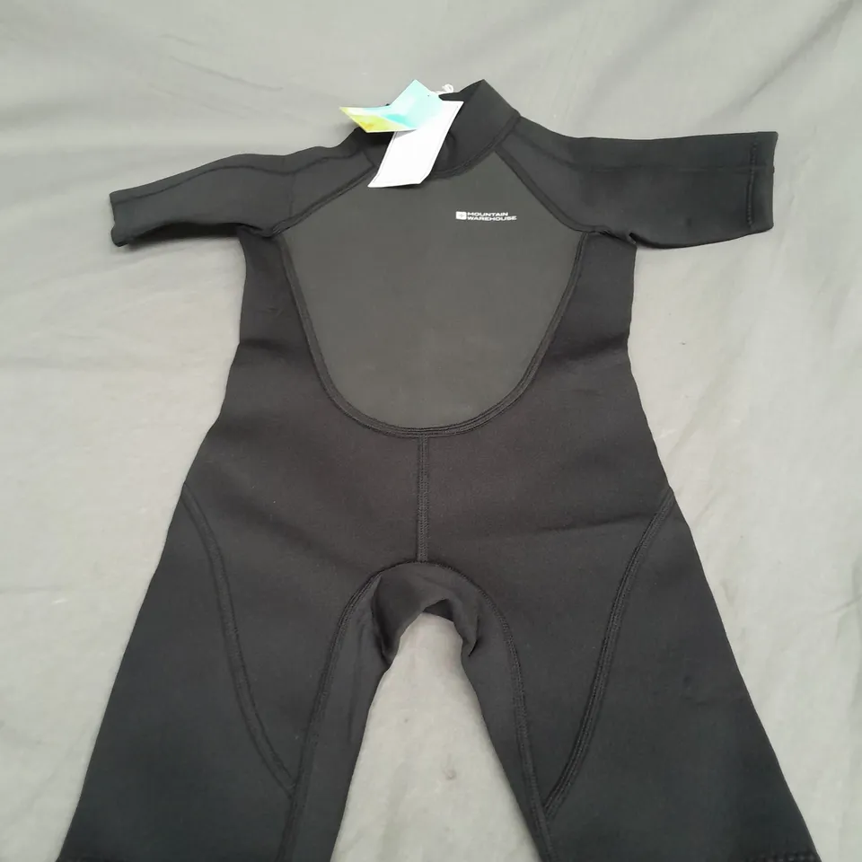 MOUNTAIN WAREHOUSE SHORTY KIDS WETSUIT IN BLACK SIZE 5-6YRS