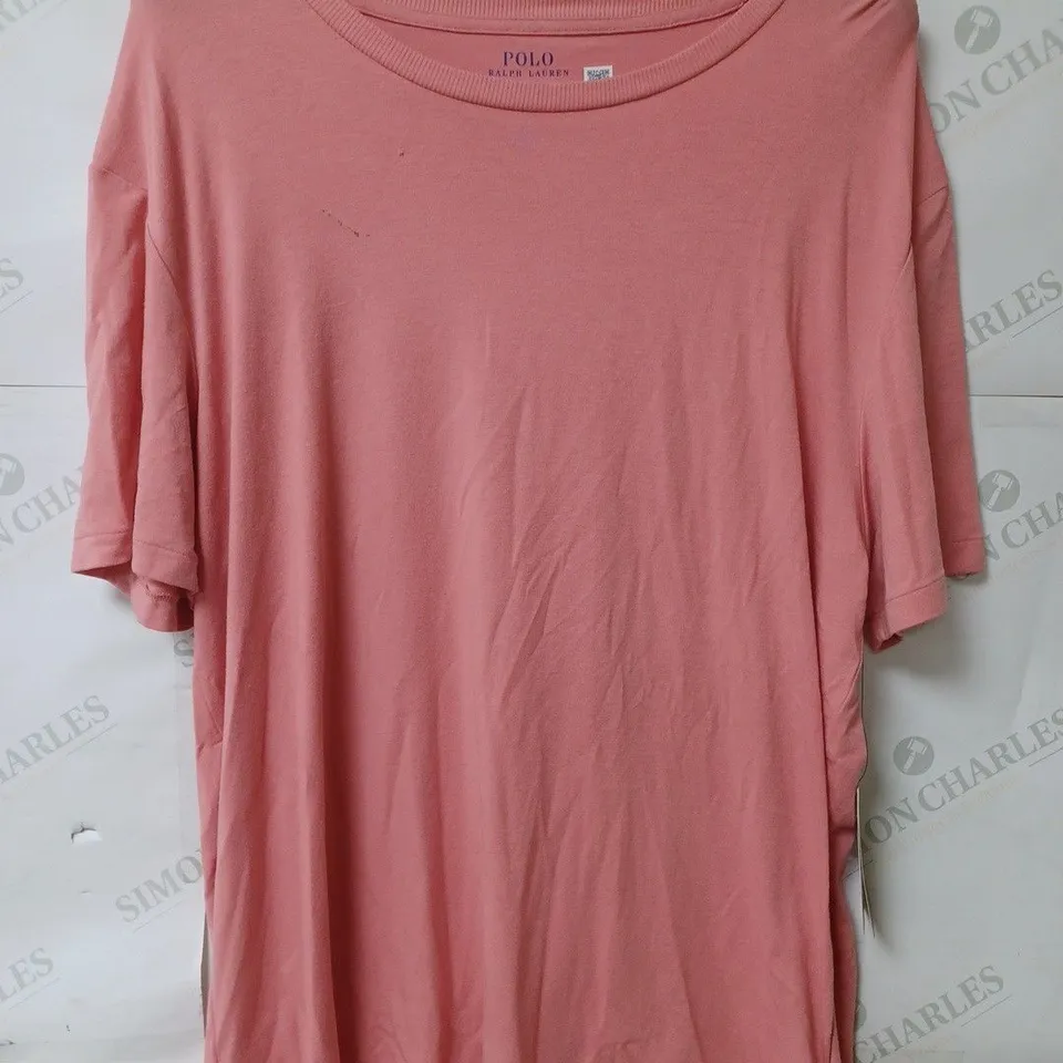 RALPH LAUREN JERSEY T-SHIRT PINK SIZE LARGE