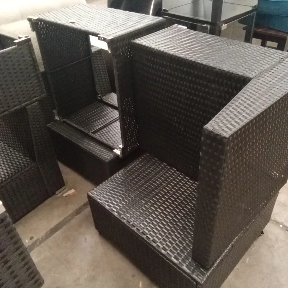 ASSORTMENT OF OUTSUNNY RATTAN GARDEN PARTS AND PIECES