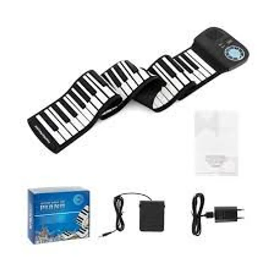 BOXED PORTABLE 88-KEY ROLL UP ELECTRONIC PIANO FOR KIDS AND BEGINNERS 