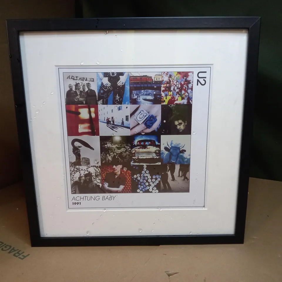 U2 ACHTUNG BABY 1991 FRAMED PRINT
