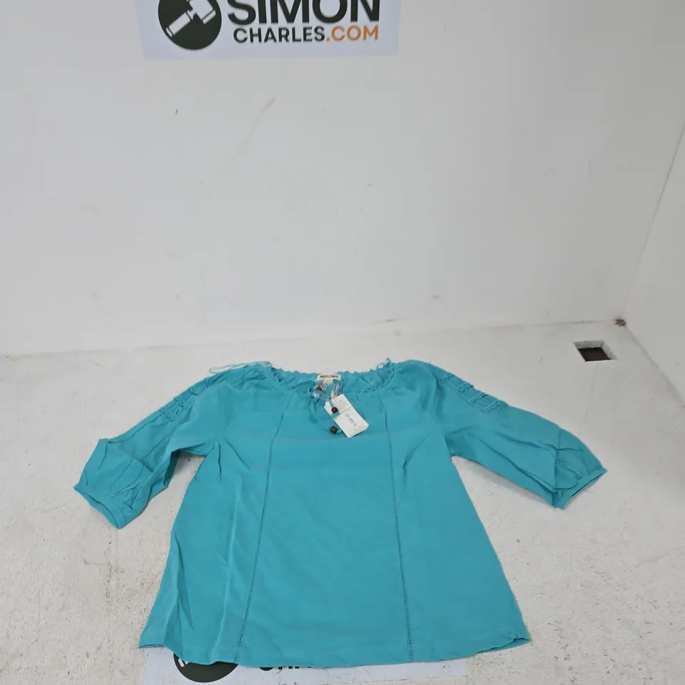MUDFLOWER TURQUOISE BLOUSE – UK 10 (EU 38, US 6) WOMEN'S TOP