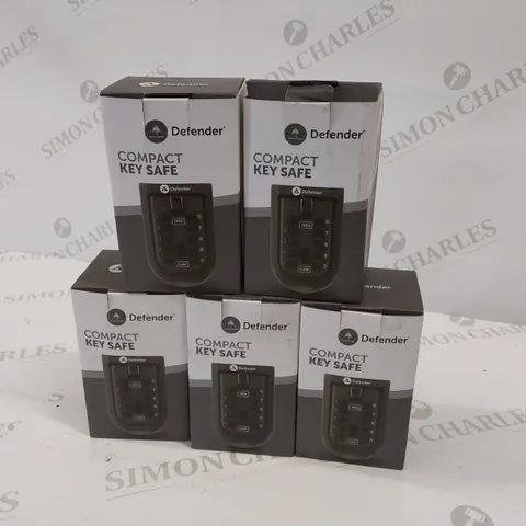 5 BRAND NEW BOXED DEFENDER COMPACT KEY SAFES