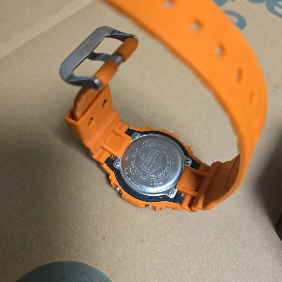 CASIO G-SHOCK ORANGE RESIN DIGITAL WATCH