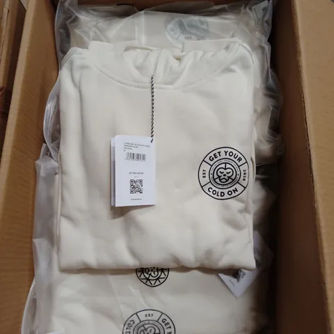 BRAND NEW BRASS MONKEY UNISEX HOODIES - APPROXIMATELY 10X // OFF WHITE // BMAW24UNH05 // SIZE: M