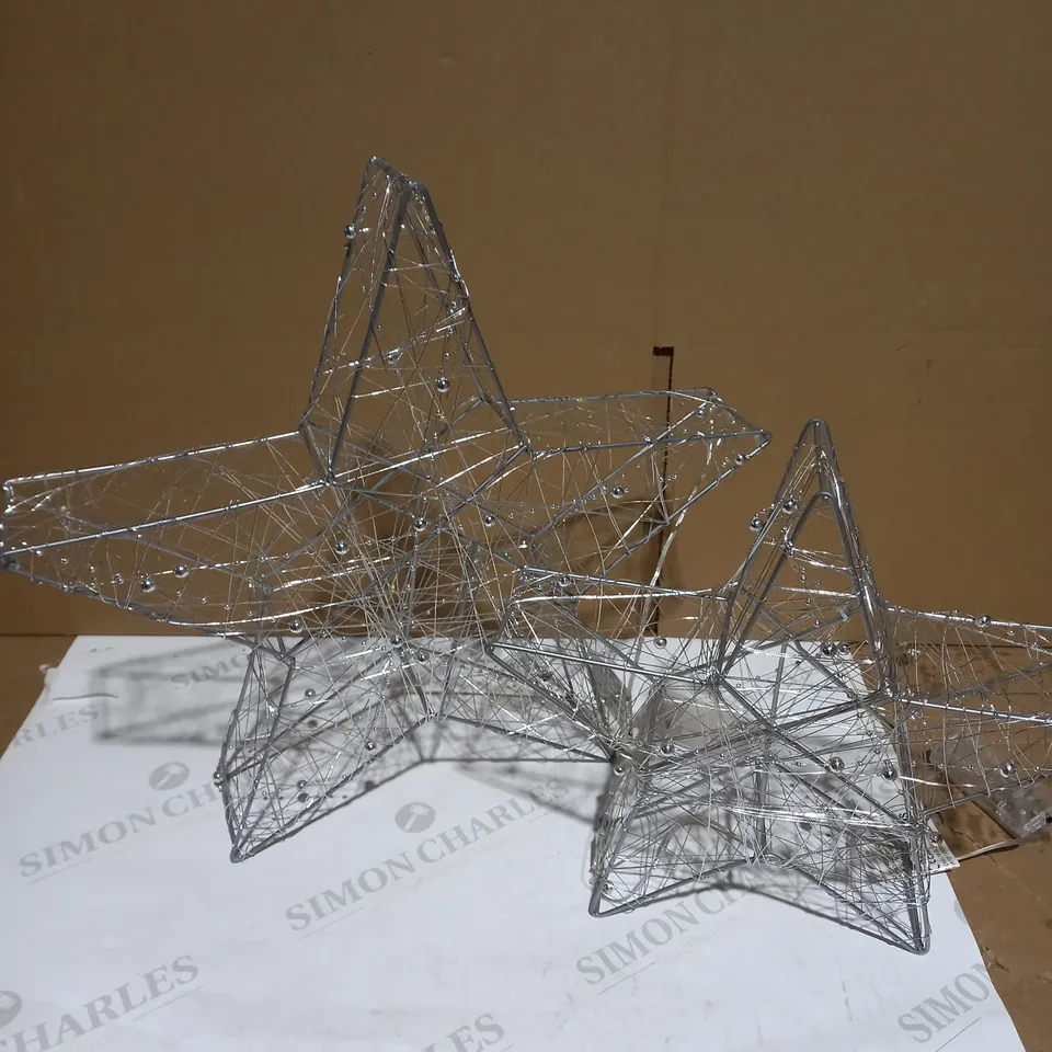 SET 2 LIGHT UP STAR ROOM DECORATIONS RRP £32.99