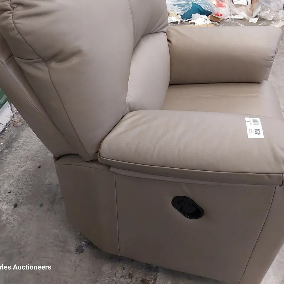 QUALITY BRITISH DESIGNER G PLAN CHLOE MANUAL RECLINING EASY CHAIR MOCCA LEATHER 