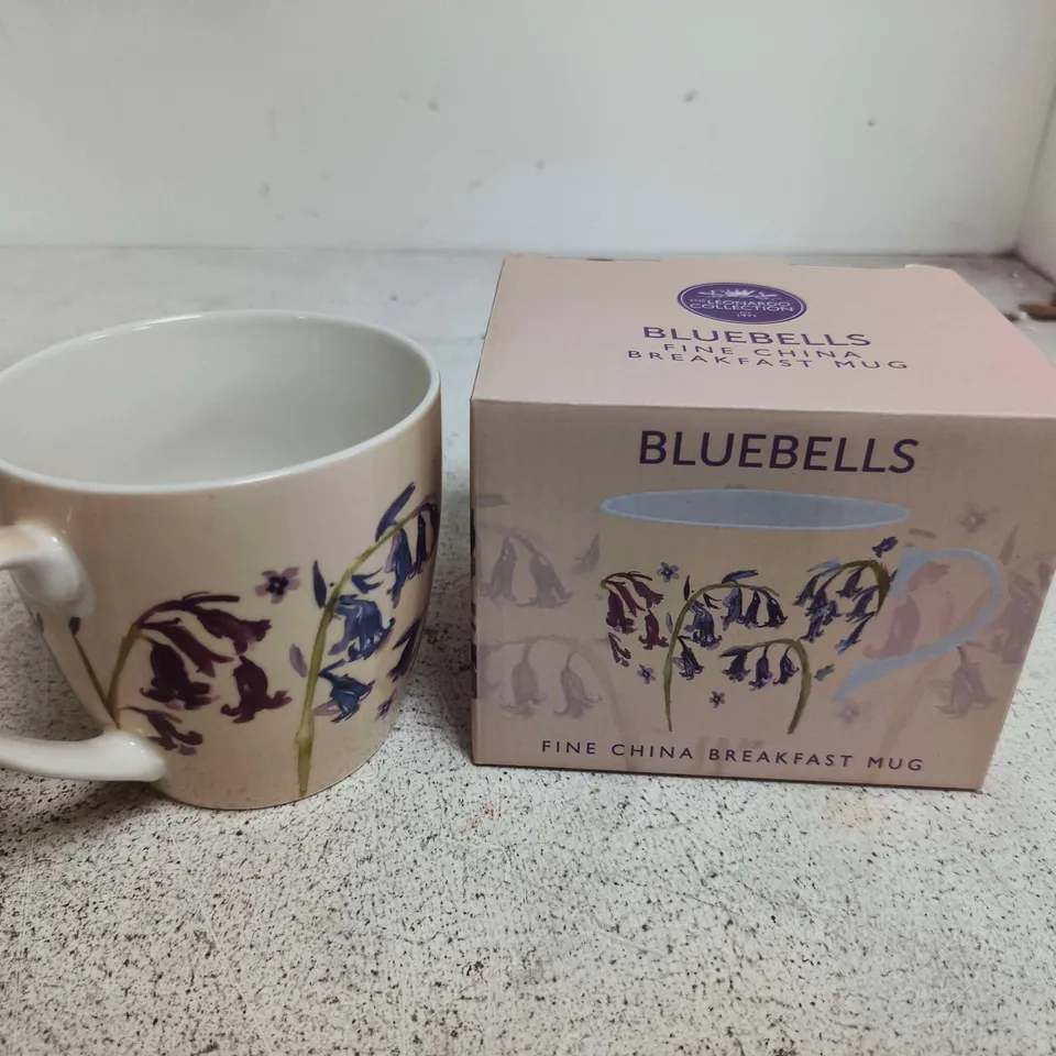BLUEBELLS FINE BONE CHINA BREAKFAST MUG – FLORAL DESIGN
