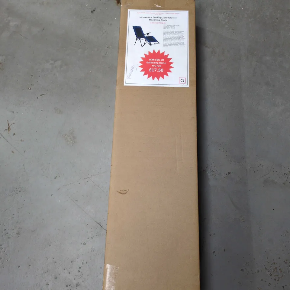 INNOVATORS FOLDING ZERO GRAVITY RECLINING CHAIR IN NAVY