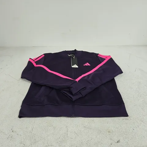 ADIDAS TRACKSUIT TOP PURPLE/PINK UK SMALL TAGGED