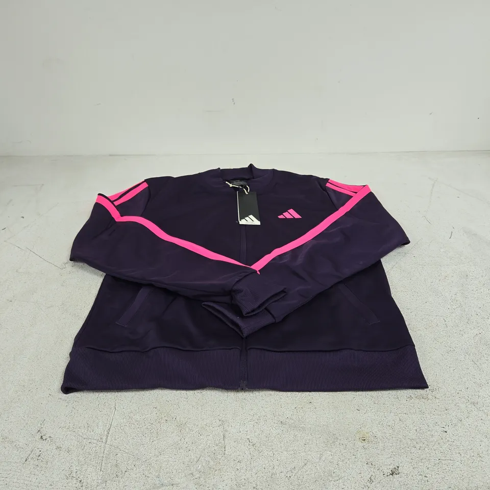 ADIDAS TRACKSUIT TOP PURPLE/PINK UK SMALL TAGGED