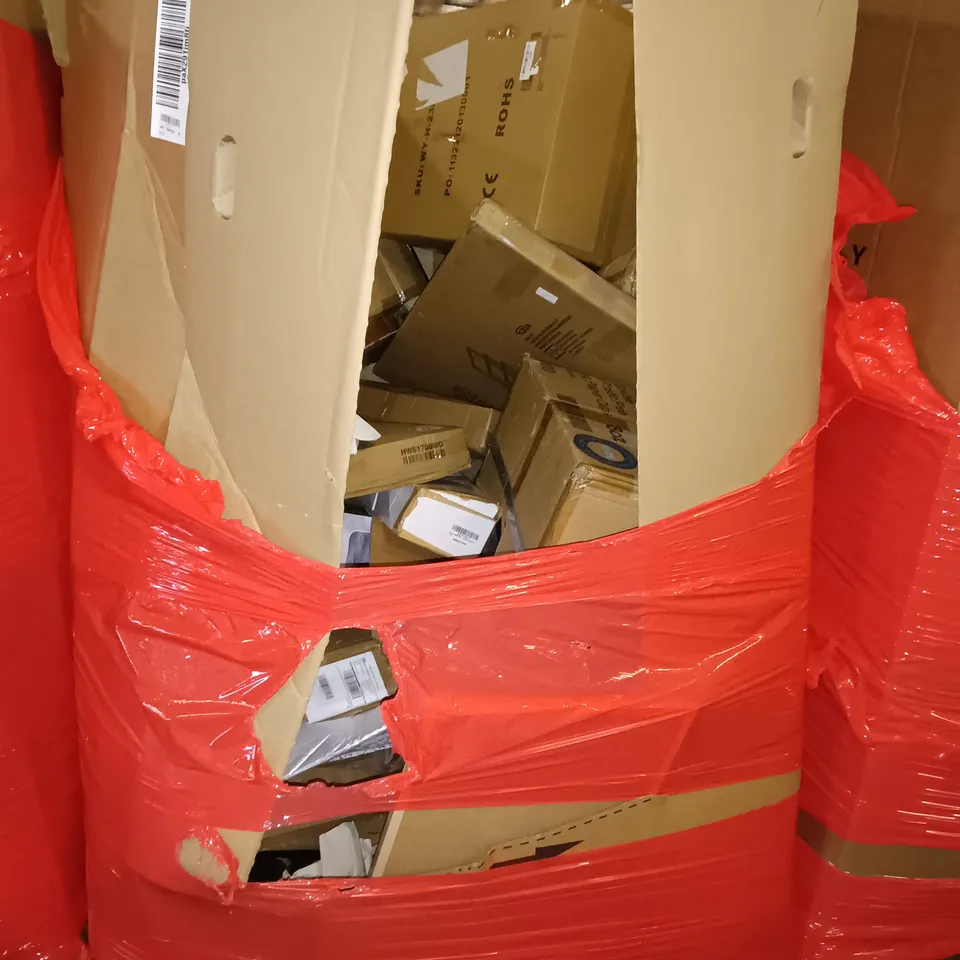 PALLET OF ASSORTED ITEMS TO INCLUDE 52" CEILING FAN LIGHT, 4.5M TELESCOPIC LADDER AND ROOM PURIFIERS 