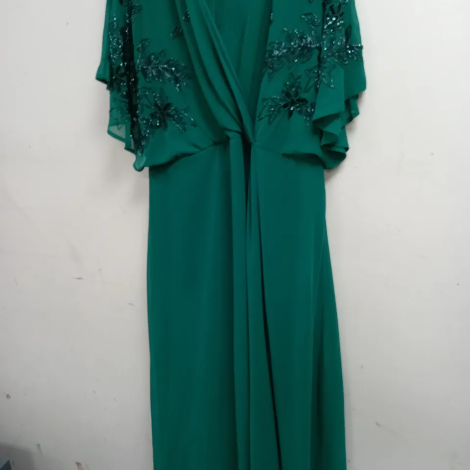 STUDIO PHASE EIGHT GREEN MAXI DRESS - UK 20