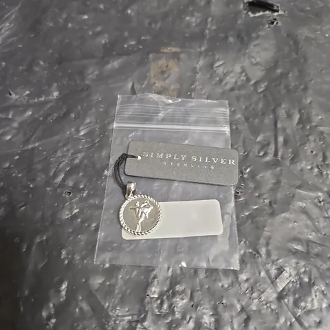 SIMPLY SILVER STERLING SILVER 925 CIRCULAR SAGITARRIUS ZODIAC PENDANT CHARM