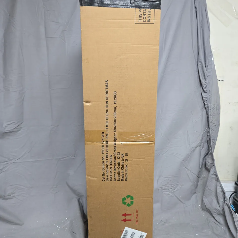 7FT BELVEDERE PRE LIT MULTIFUNCTION CHRISTMAS TREE - COLLECTION ONLY