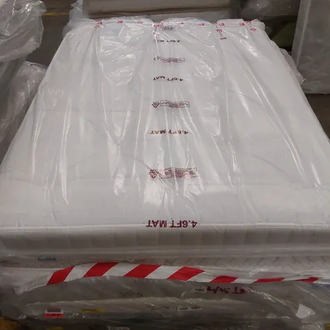 QUALITY BAGGED ELMHURST LUXURY LAMBSWOOL NATURAL ORTHOPAEDIC 4'6" DOUBLE SIZED MATTRESS