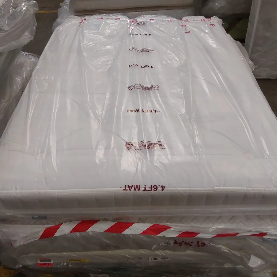 QUALITY BAGGED ELMHURST LUXURY LAMBSWOOL NATURAL ORTHOPAEDIC 4'6" DOUBLE SIZED MATTRESS