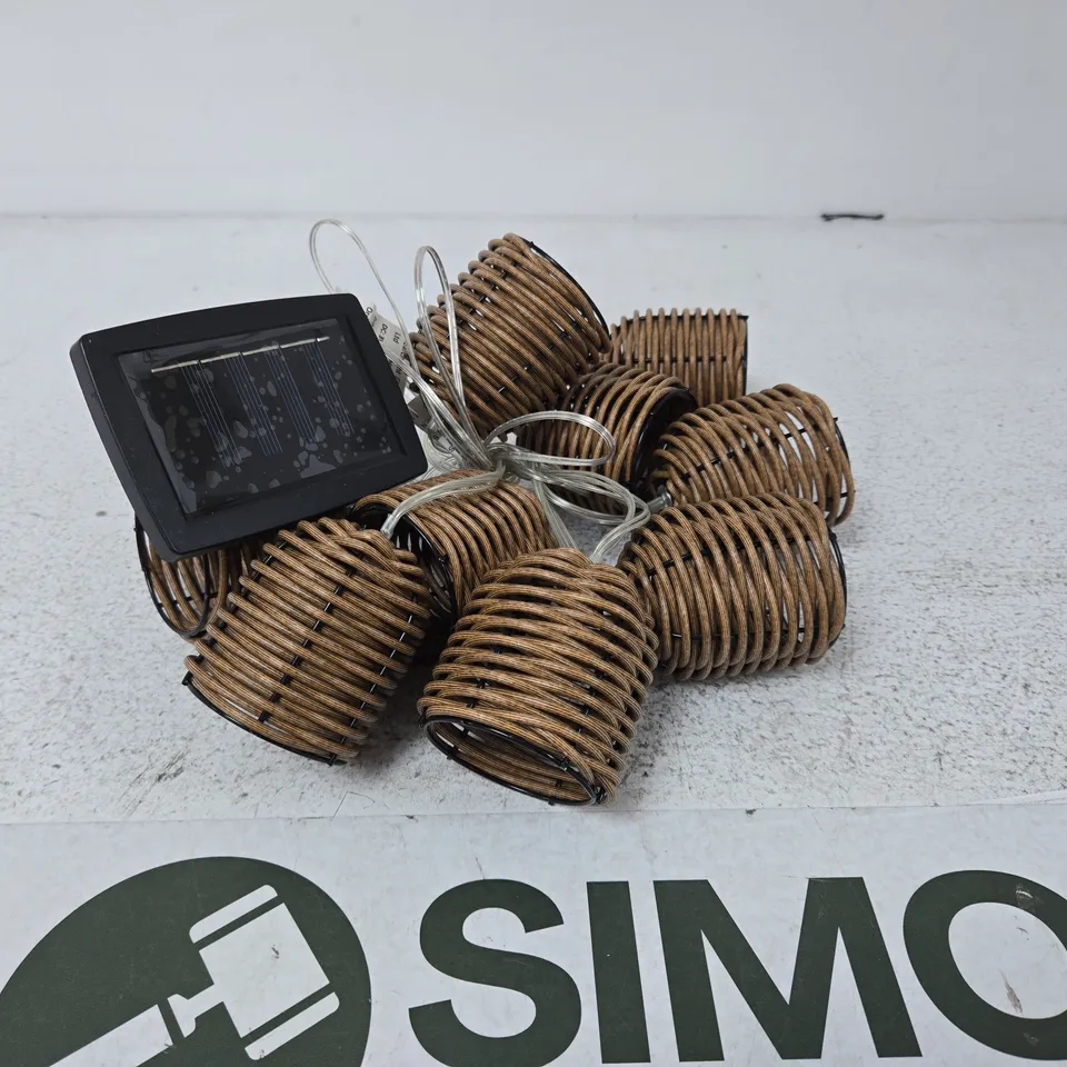 WICKER EFFECT SOLAR STRING LIGHTS 