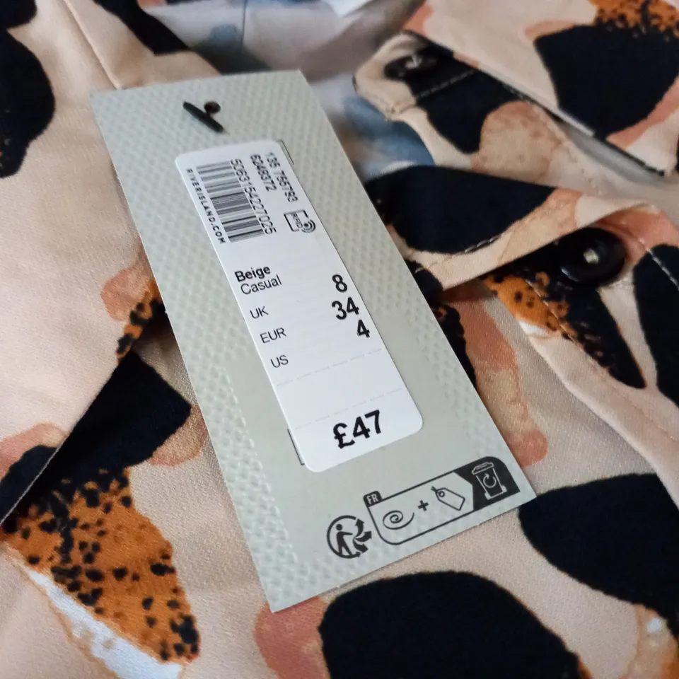 RIVER ISLAND ANIMAL PRINT SHIRT - UK 8