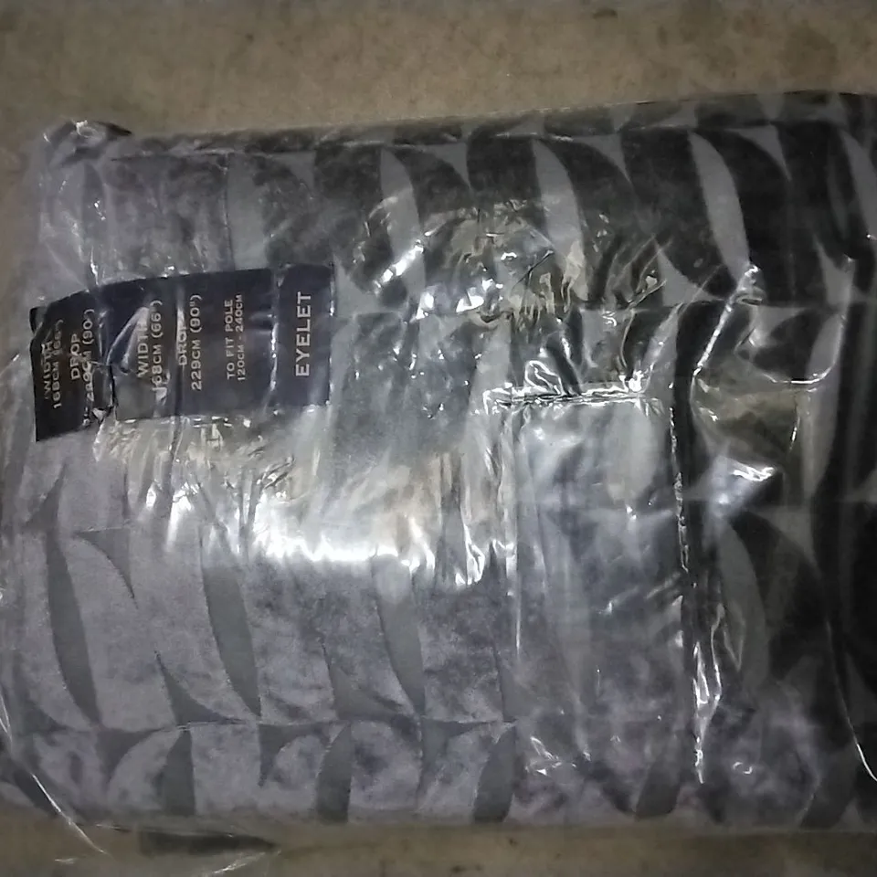 BOXED DOSSETT EYELET ROOM DARKENING CURTAINS COLOUR: CHARCOAL (X2)