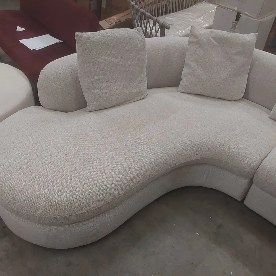DANETTI OTTILIE NATURAL FABRIC LEFT HAND CORNER CHAISE SOFA