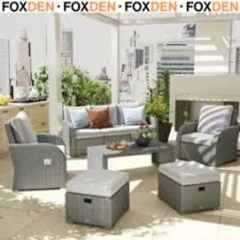 BOXED SKYE OUTDOOR SOFA SET // 2 x ARMCHAIRS, 1 x TABLE, 1 x SOFA (2 BOXES) 
