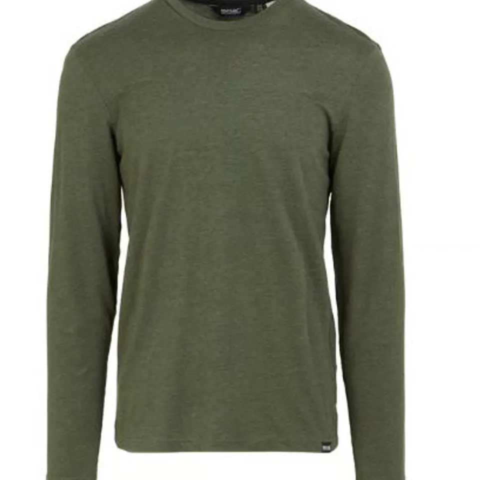 BRAND NEW REGATTA LONG SLEEVE T-SHIRT MAYLOW DARK KHAKI SIZE 3XL