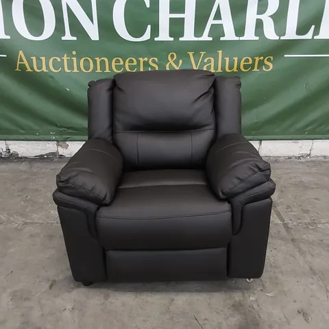 DESIGNER ALBION STATIC ARMCHAIR IN LEATHER