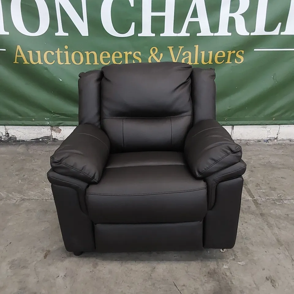 DESIGNER ALBION STATIC ARMCHAIR IN LEATHER 