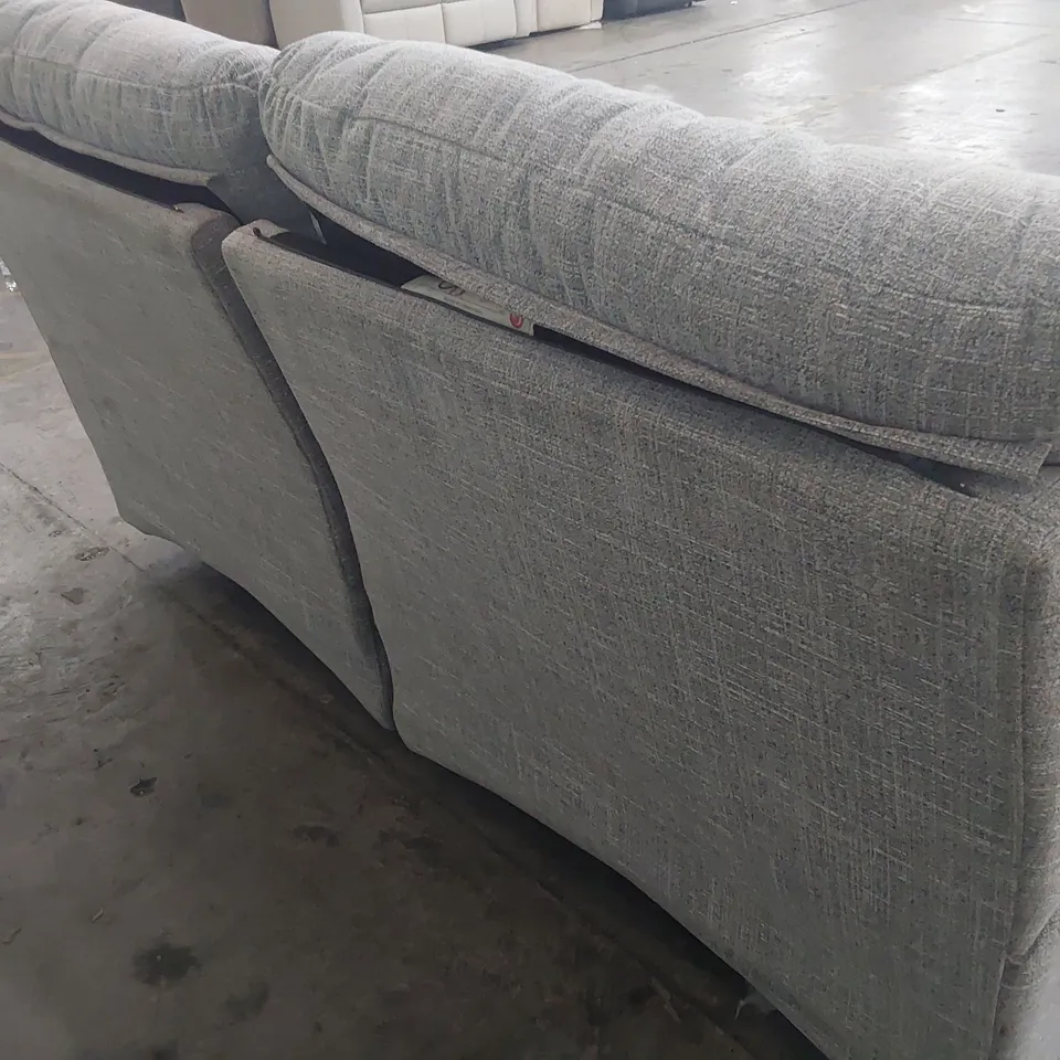 QUALITY BRITISH DESIGNER G PLAN MALVERN POWER RECLINING THREE SEATER SOFA BEACH DUCK EGG FABRIC