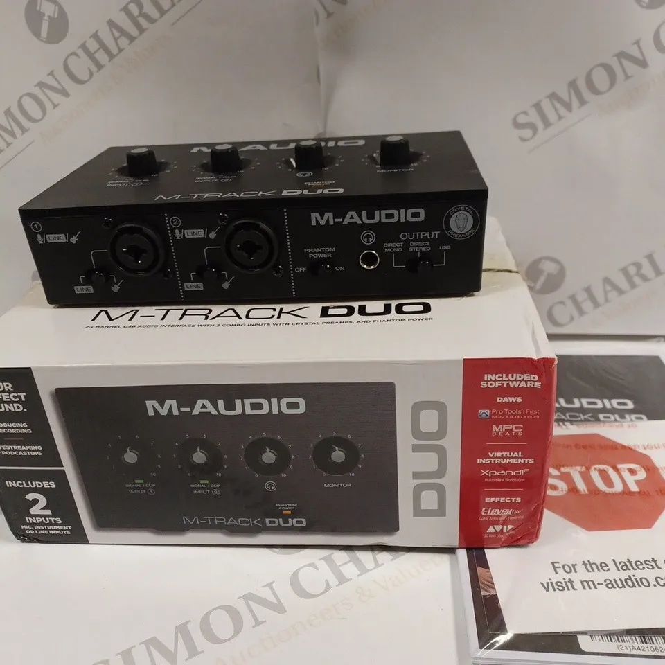 BOXED M-AUDIO M-TRACK DUO USB AUDIO INTERAFACE