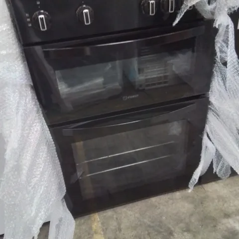 INDESIT IDE6VMB 60CM ELECTRIC DOUBLE COOKER WITH CERAMIC HOB - BLACK
