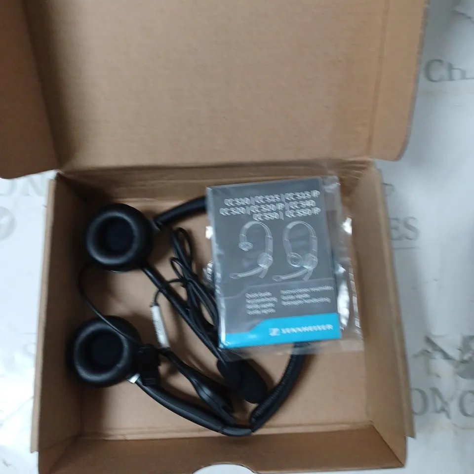 BOX OF ASSORTED ELECTRICAL ITEMS TO INCLUDE MONITOR BRACKETS, HOME TELEPHONE, HEADSETS ETC 