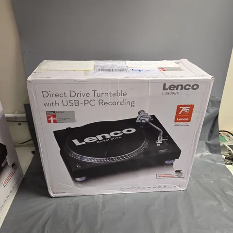 BOXED LENCO L-3809BK DIRECT DRIVE TURNTABLE