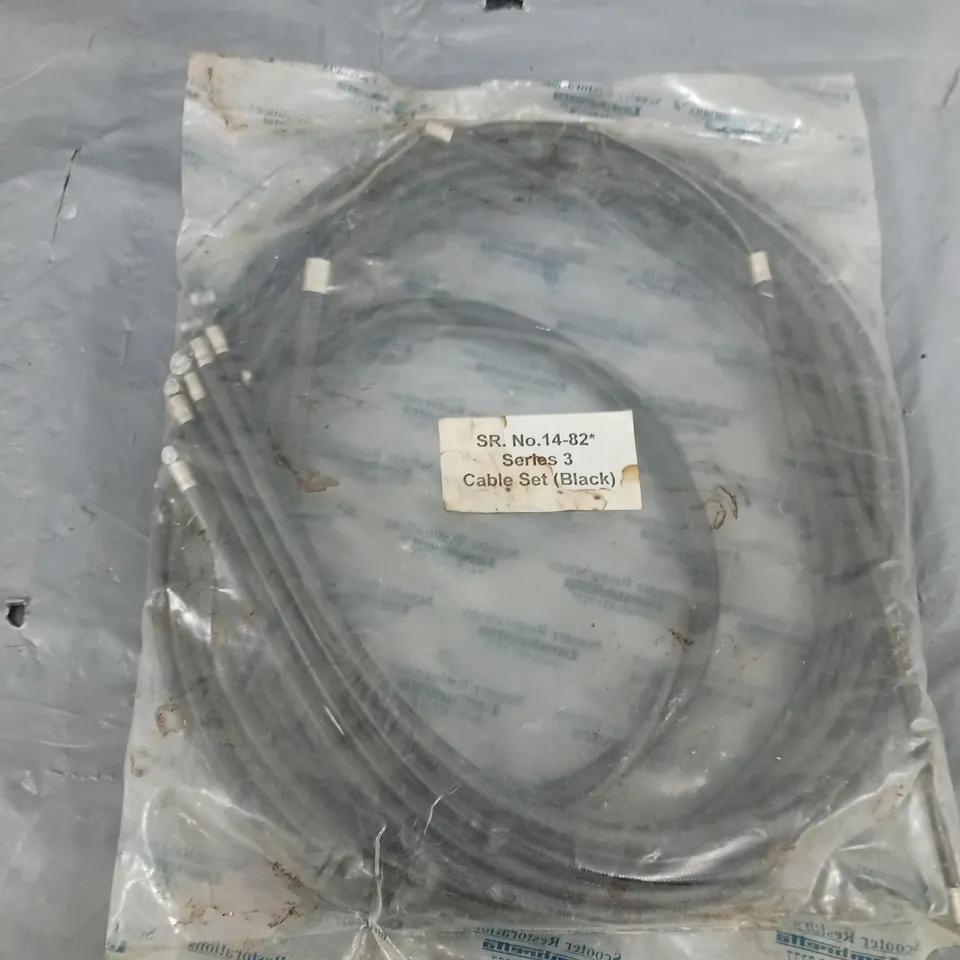 FOUR ASSORTED VEHICLE PIPES AND CABLES TO INCLUDE; AIR COMPRESSOR PIPE AND COMPLETE CABLE SETS 